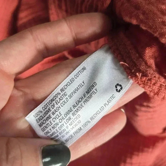 Cotton gauze two piece long sleeve and maxi skirt puff sleeve sz S/XS - Picture 7 of 12